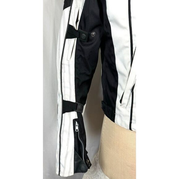 Castle Racewear Streetwear Motorcycle Slate Jacket MED Black White Pads Liner - Picture 6 of 13